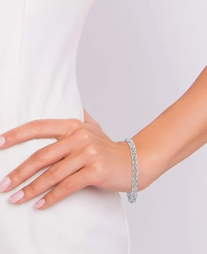 Miniatura 3 de Miabella Italian 925 Sterling Silver Byzantine Bracelet for Women, Handmade in Italy