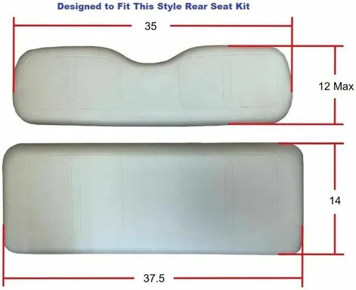 Miniatura 3 de Huskey - 4 fundas de asiento de carrito de golf delanteras y traseras para Club Car DS 2000.5-2013.5 modelos de gas y eléctricos, negro de dos tonos