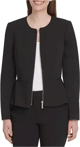 Miniatura 2 de DKNY Womens Peplum Zip Front Blazer Jacket