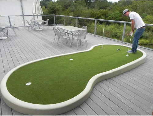 Miniatura 4 de Tapete de entrenamiento de golf, césped artificial para uso en interiores y exteriores, césped sintético para béisbol, fútbol, deportes de gimnasio