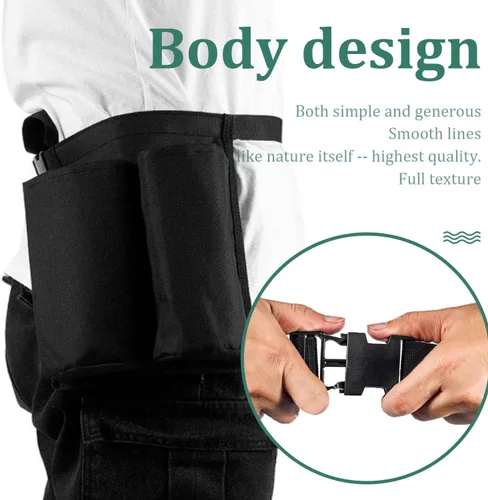 Miniatura 3 de Pacify Funda de masaje con 2 bolsillos, bolsa de botella de aceite ajustable para loción de masaje para terapeuta
