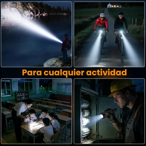 Miniatura 7 de CREE XML T6 3000 lúmenes táctico linterna LED, 5 modos, impermeable 4-Negro