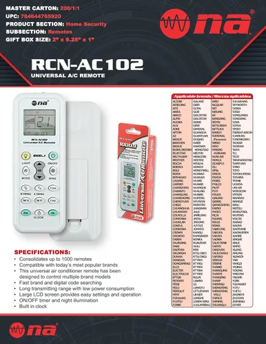 Miniatura 7 de Nippon America Control remoto universal para aire acondicionado compatible con Daikin, Hitachi, Carrier, Panasonic, LG, Sharp, Haier, Midea
