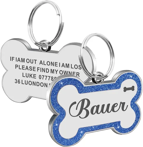 Miniatura 6 de Etiquetas para perros personalizadas para mascotas, etiquetas de nombre para perro, etiqueta para perro personalizada grabada con cualquier nombre