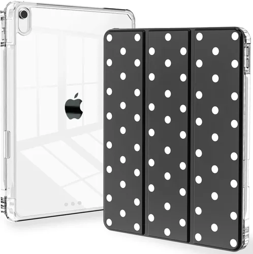 Miniatura 26 de Feams Funda para iPad (A16) 11ª generación de 11 pulgadas 2025, iPad de 10.9 pulgadas 2022, cubierta trasera transparente delgada de tres pliegues