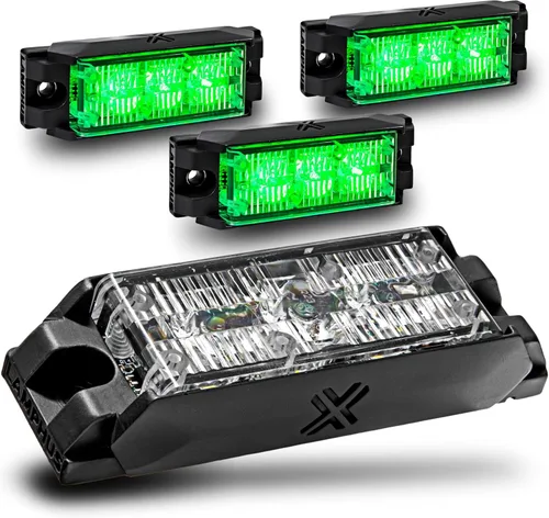 Miniatura 72 de LAMPHUS NanoFlare - Luz de advertencia estroboscópica de 5 pulgadas y 6 W, color blanco ámbar, luz de advertencia estroboscópica para parrilla
