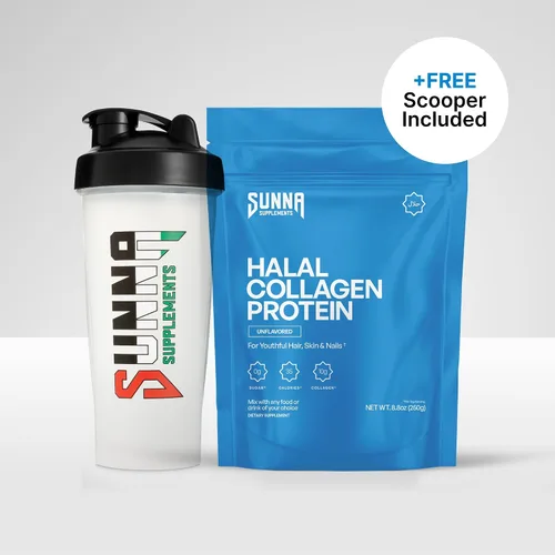 Miniatura 8 de SUNNA SUPPLEMENTS Polvo de colágeno halal alimentado con pasto, péptidos bovinos hidrolizados tipo I y III para soporte de articulaciones, piel