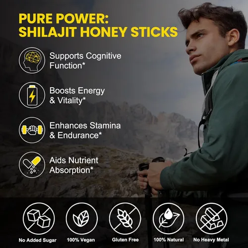 Miniatura 4 de Palitos de miel Shilajit, barra de miel Shilajit pura del Himalaya para hombres y mujeres, más de 85 minerales traza ayuda a aumentar la energía