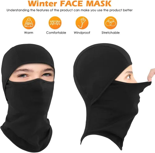 Miniatura 7 de Kids Balaclava Ski Mask Cold Weather Windproof Tactical Face Mask Winter for Skiing Snowboarding Cycling