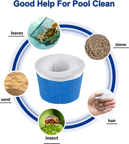 Miniatura 4 de Paquete de 50 calcetines de piscina para filtros de piscina, filtros de cestas y desnatadores para filtrar desechos y hojas, sistema de filtro