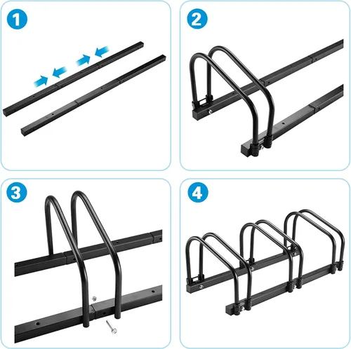 Miniatura 3 de Soporte para bicicleta, 4 bicicletas, 2.4 pulgadas de ancho para la mayoría de las bicicletas