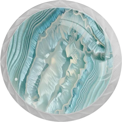 Miniatura 29 de NEWzone 4 Pack Dresser Drawer Cabinet Knobs Agate Marble Round Shape Crystal Glass Knobs Pulls Handles for Kitchen Wardrobe Cupboard Door Hardware