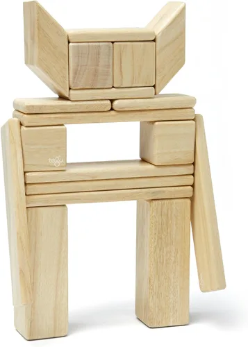 Miniatura 7 de Conjunto de 24 bloques magnéticos de madera de Tegu, Natural