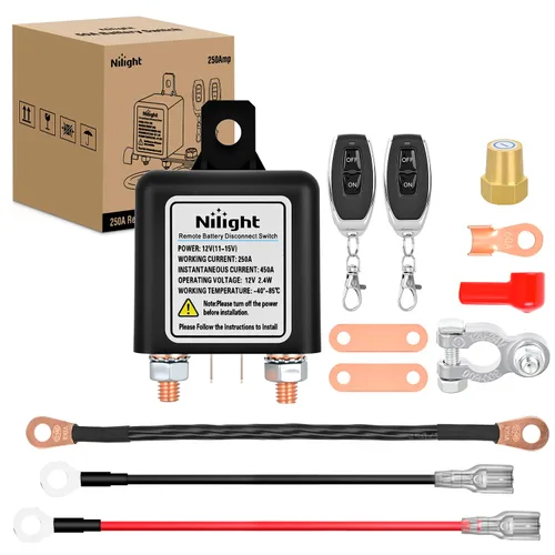 Miniatura 14 de Nilight Relé de Arranque de 120A, Interruptor de Relés Divididos de 4 Pines, 12V Continuo Servicio Pesado SPST Alta Corriente 4 Terminales Control