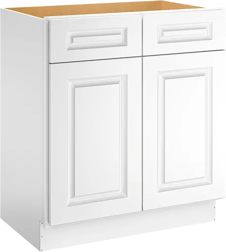Miniatura 75 de LOVMOR Armarios de base de cocina, armario de almacenamiento aparador, gabinete de entrada con 1 cajón y estante ajustable, 24 pulgadas de ancho x