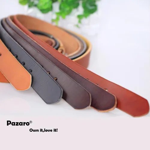 Miniatura 3 de PAZARO Cinturón de cuero 100% de grano suave para hombre