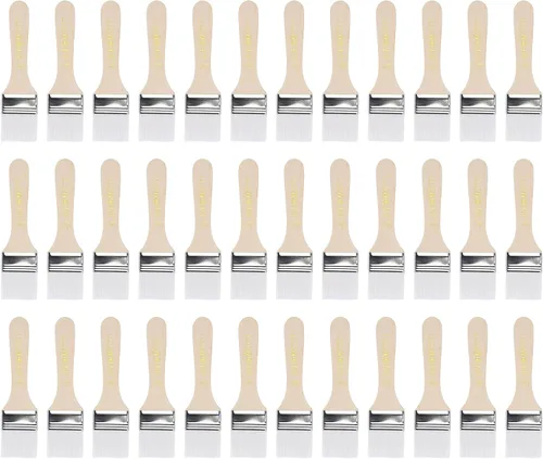Miniatura 8 de uxcell 36 pinceles de pintura de 5.5 pulgadas de ancho con cerdas de nailon suave con mango de madera para pared, gabinetes, cercas blancas