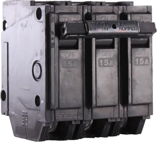 Miniatura 3 de GE THQL32015 Tipo de montaje enchufable THQL Disyuntor de caja moldeada 3 polos 15 amperios 240 voltios CA