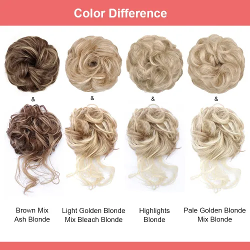 Miniatura 7 de KETHBE Extensión de Cabello para Moño Desordenado, con Banda Elástica, para Peinados Alborotado, Extensiones de Cabello Rizado para Mujeres