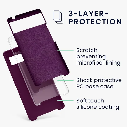 Miniatura 719 de kwmobile Funda Compatible con Google Pixel 6 Pro - Funda de teléfono de silicona TPU con acabado suave - Azul Arrecife