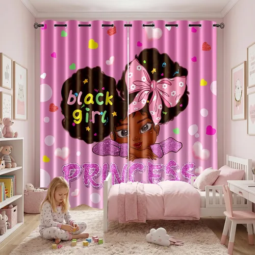 Miniatura 14 de Cortinas de Gato - Lindas Cortinas Opacas de Gato para Habitación de Niños Decoración Kawaii para Dormitorio de Niñas, 2 Paneles, 82 x 63 pulgadas