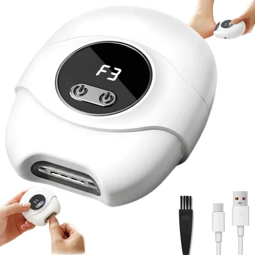 Cortaúñas eléctrico 3 en 1, recortador de uñas con función de eliminación de capullo, almacenamiento de restos de uñas, herramienta de cuidado de