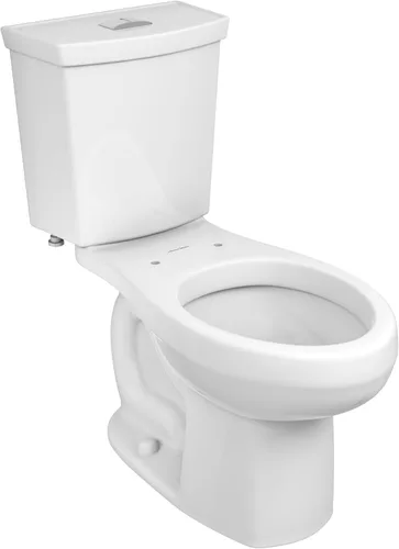 Miniatura 13 de American Standard 606AA002.020 H2Option Inodoro de dos piezas con asiento de inodoro y anillo de cera, frente alargado, altura de silla, descarga