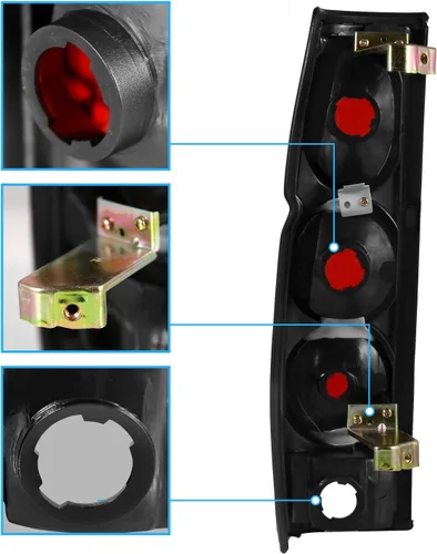 Miniatura 5 de AmeriLite Juego de luces traseras de freno de repuesto cromadas para Hardbody D21 - lado del pasajero y del conductor