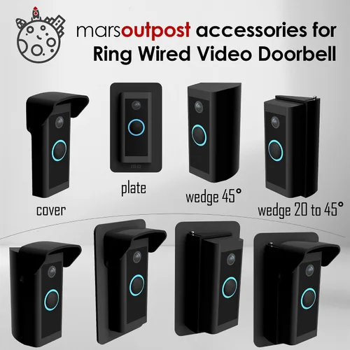 Miniatura 6 de RingWired - Cubierta protectora para protección contra la lluvia, plástico negro, montaje en pared
