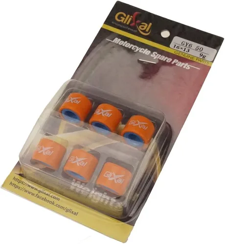Glixal ATKS-04014 Juego de pesos para variador de alto rendimiento Racing 16x13mm 139QMB GY6 50cc - 100cc para scooter, ciclomotor, ATV (9 gramos)