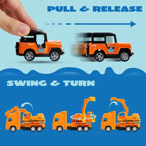 Miniatura 3 de JOYIN 20 piezas de coches de juguete de metal fundido, juguetes de coche a granel, juego de vehículos para niños pequeños, recuerdos de fiesta