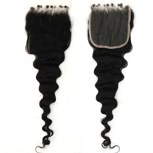 Miniatura 20 de Afro Kinky Curly 5x5 HD Cierre de encaje prearrancado con borde rizado de bebé 4B 4C, cierre de encaje HD de cabello humano transparente