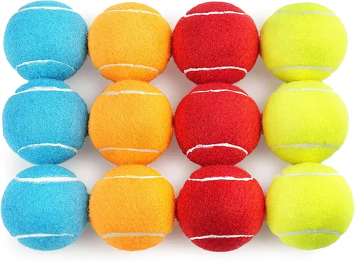 Miniatura 13 de Prime Pets Pelotas de tenis para perros, paquete de 4, mini pelotas de tenis duraderas de alto rebote de 2 pulgadas para perros, pelota chirriante