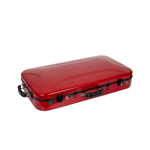 Miniatura 6 de Crossrock Estuche para ukelele de doble tenor, 100% pureza de fibra de vidrio con bloqueo TSA, rojo (CRF2020DTURD)