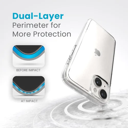 Miniatura 4 de Speck Funda transparente para iPhone 15 Plus, delgada, protección contra caídas, para iPhone 15 Plus y iPhone 14 Plus, resistente a los arañazos,
