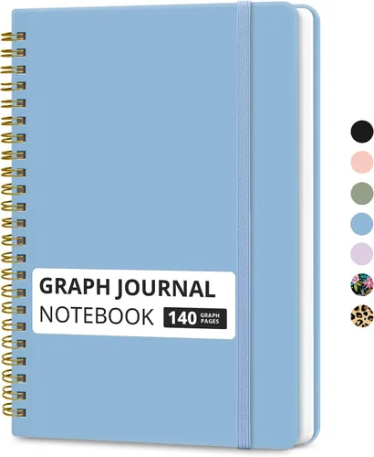 Miniatura 31 de Cuaderno rayado en espiral para mujeres y hombres, 140 páginas, cuaderno de tapa dura con rayas universitarias para trabajo y toma de notas, diarios