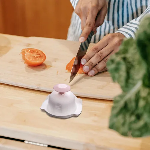 Miniatura 8 de Hemoton Soporte de seguridad alimentaria para rebanador de mandolina, paquete de 2 unidades de cortador de verduras, protector de dedos, protector