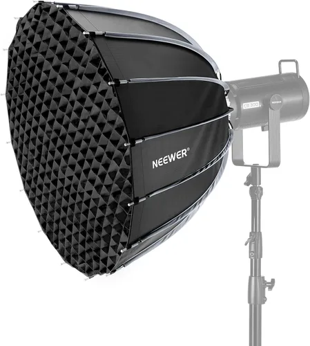 Miniatura 13 de NEEWER 35.4"/90cm Parabolic Softbox Bowens Mount, liberación rápida con difusores/rejilla/bolsa para iluminación continua de video CB60 CB200B MS60
