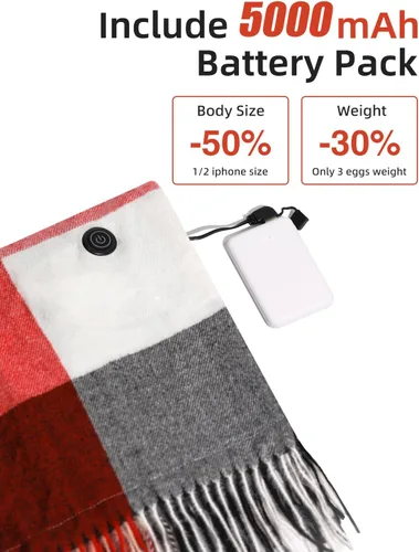 Miniatura 2 de Heated Scarf for Women Include Rechargeable Battery, Electric Heated Scarf for Cold Weather