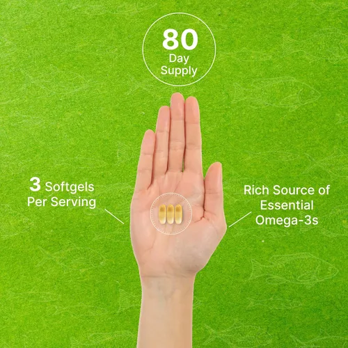 Miniatura 5 de DEAL SUPPLEMENT Suplementos de Aceite de Pescado Omega 3, 3,000mg por Porción, 240 Cápsulas Blandas – EPA 1,200mg + DHA 900mg – Píldoras sin