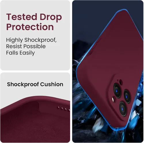 Miniatura 4 de FireNova Funda diseñada para iPhone 13 Pro, funda de silicona mejorada [protección de cámara] con [2 protectores de pantalla], forro