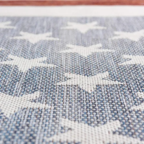 Miniatura 7 de Unique Loom Outdoor Collection Alfombra de área (3' 3' 3' x 5' 3' Rectángulo, Rojo/ Azul)