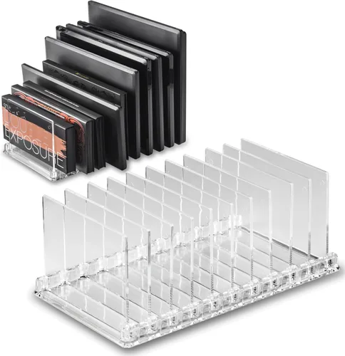 Organizador de maquillaje de Alegory acrílico Paleta con divisores extraíbles | 10 espacios se ajusta a todos los tamaños Paleta