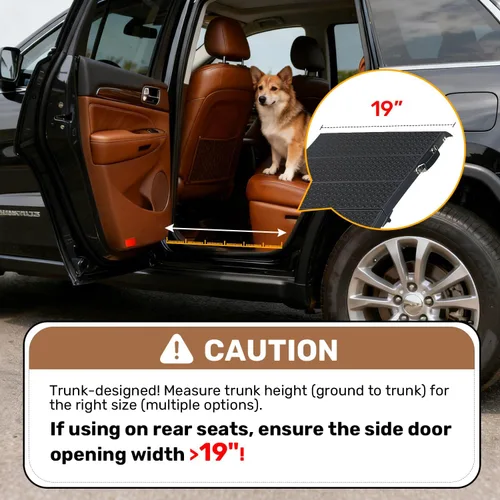 Miniatura 5 de Rampa extra larga de 71 pulgadas para perros grandes, marco de metal resistente para vehículos utilitarios deportivos, camiones y automóviles