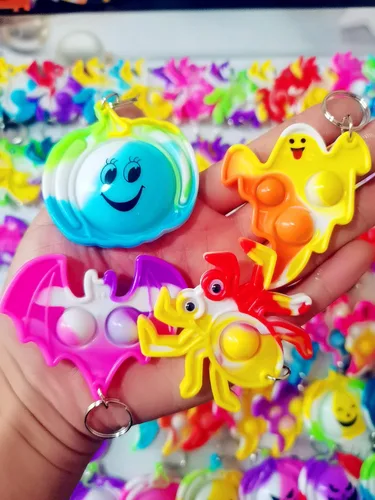 Miniatura 6 de Paquete de 30 llaveros a granel para Halloween, fantasma, calabaza, araña, murciélago, burbujas, mini llavero, recuerdos de fiesta de Halloween