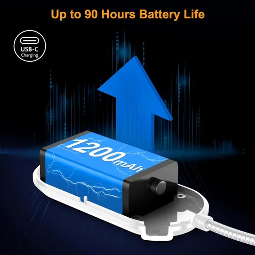 Miniatura 6 de Gritin Luz de Libro Recargable para Leer en la Cama con 19 LED y Función de Memoria - Cuidado de los Ojos, 3 Temperaturas de Color, 5 Niveles