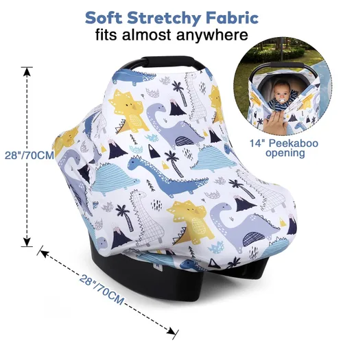 Miniatura 2 de Rquite Funda para Asiento de Coche Todo en Uno para Bebé, Fundas para Asiento de Coche para Niña y Niño, Funda Elástica y Suave para Asiento