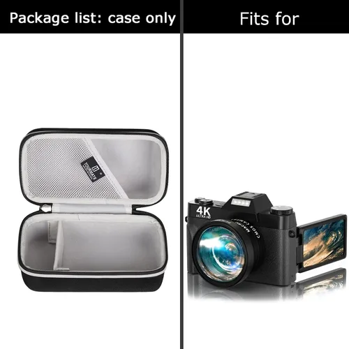 Miniatura 5 de Tourmate Estuche rígido para cámara de vlogging digital Acoletty 4K, carcasa protectora de almacenamiento para viajes