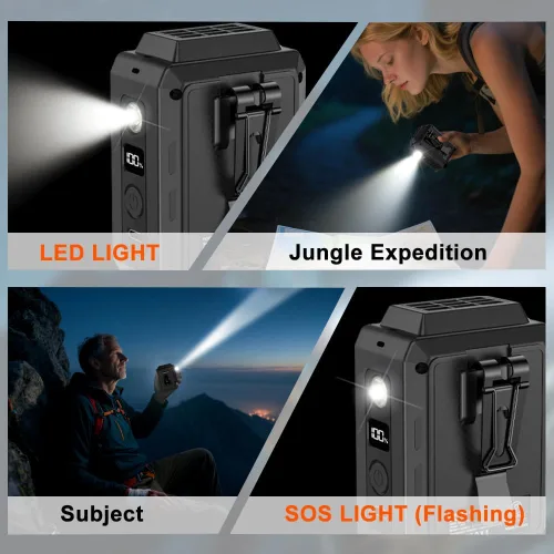 Miniatura 4 de CAZOKASI Ventilador personal con clip para la cintura, recargable, portátil, manos libres, para viajar, trabajar, al aire libre, oficina