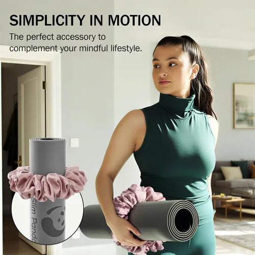 Miniatura 8 de Slim Panda Yoga Mat Scrunchie,Style & Cute Mat Holder,Stretchable Velvet Fabric Fit All Standard Yoga Mats (mat not included)